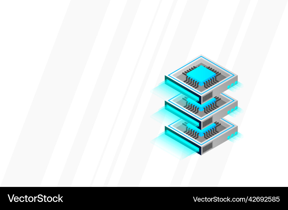 Quantum Computer große Datenverarbeitung Server Quantum Computer große Datenverarbeitung Server vektorbild