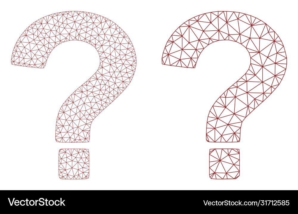 Question icon - triangular mesh Question icon - triangular mesh Vector Image
