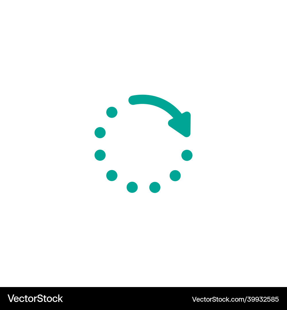 Refresh reload wait icon blue round rotation Refresh reload wait icon blue round rotation vector image