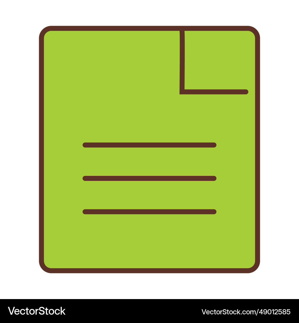 Stroke file sign green Stroke file sign green vector image
