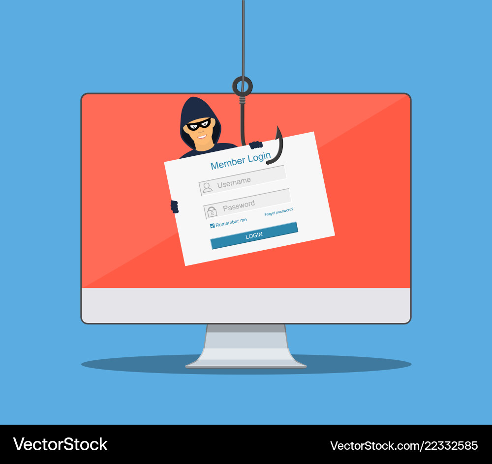 Thief hacker in mask stealing passwords Thief hacker in mask stealing passwords vector image