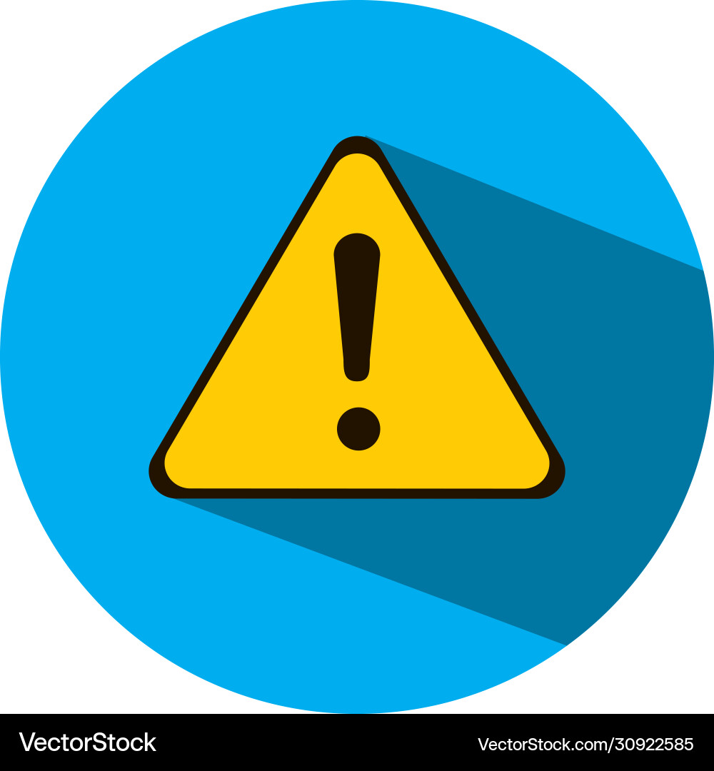 Warning sign icon block style Warning sign icon block style vector image