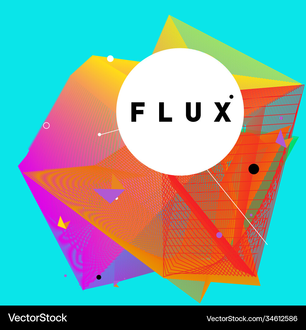 3d colorful wave background dynamic flux effect 3d colorful wave background dynamic flux effect vector image