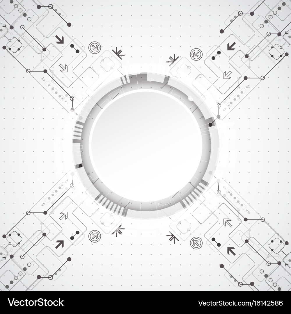 Abstract background with various technological vector image