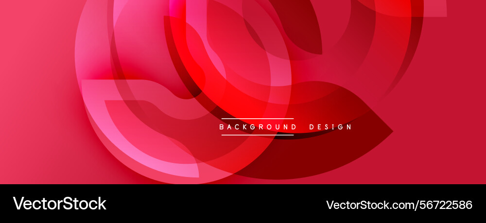 Abstract red design features flowing shapes Vector Image