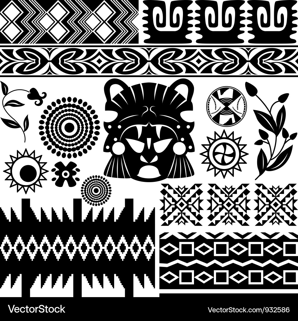Ancient Mesoamerican Pattern Vector Image
