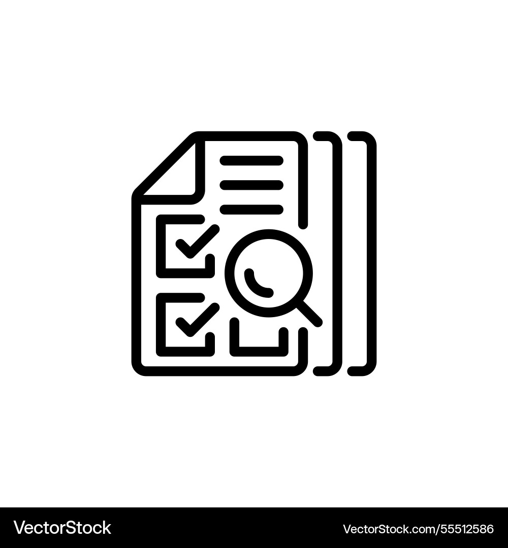 Audit checklist line icon linear style sign Audit checklist line icon linear style sign vector image