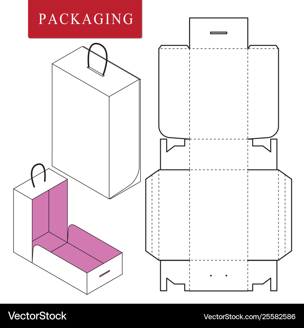 Boxpackage template isolated Boxpackage template isolated vector image