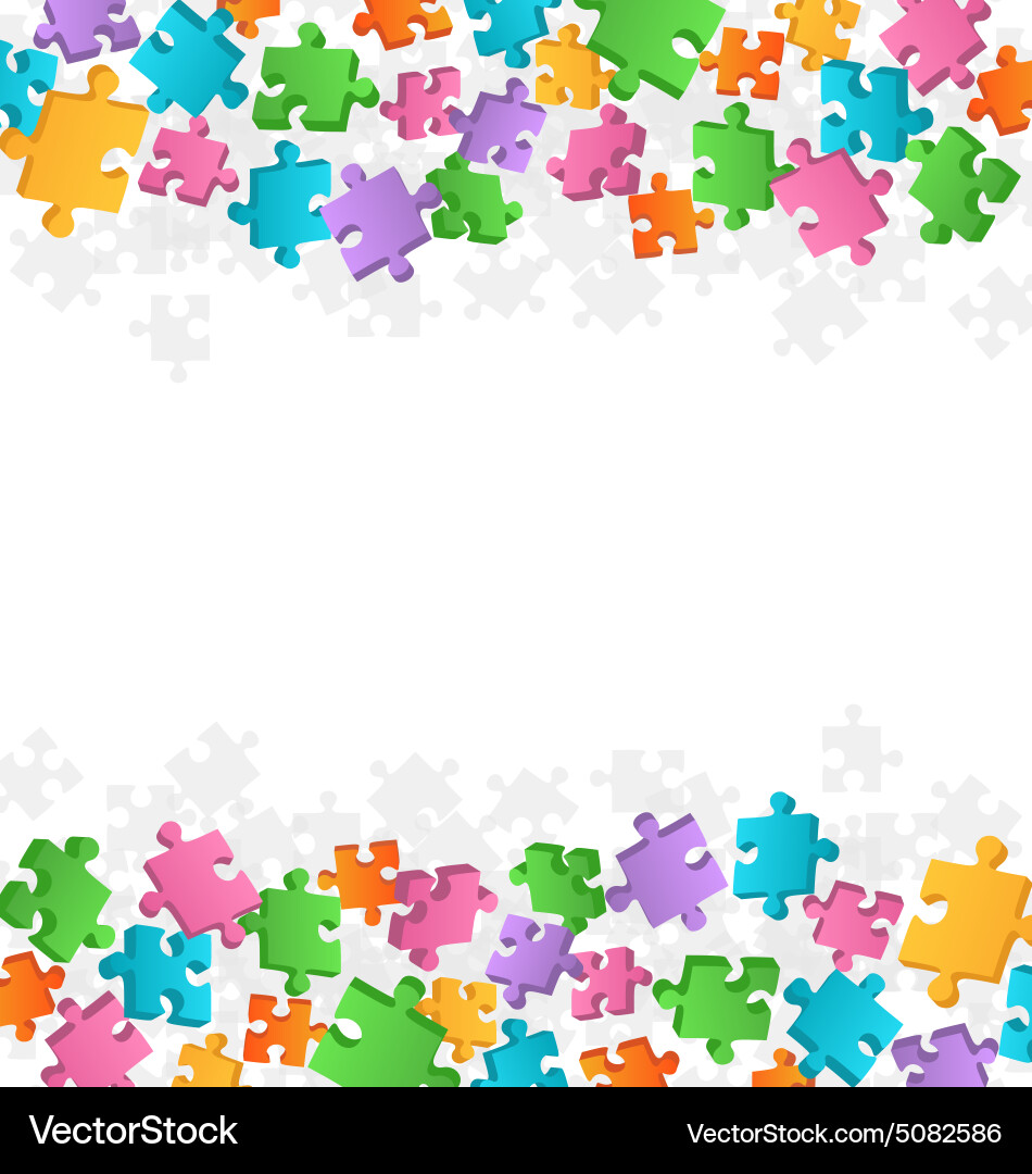 Bright jigsaw puzzle background Royalty Free Vector Image