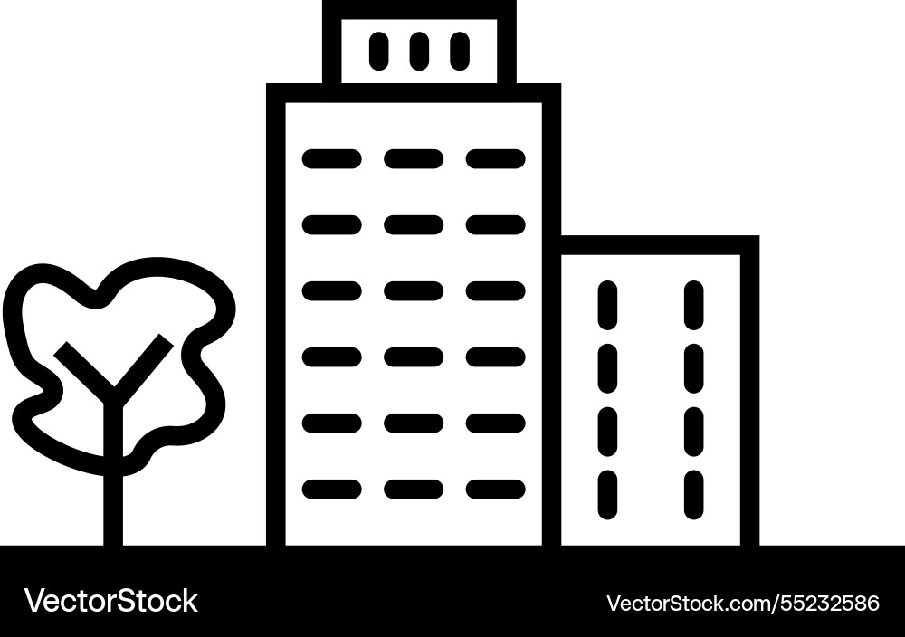 Building web icons in line style business Vector Image