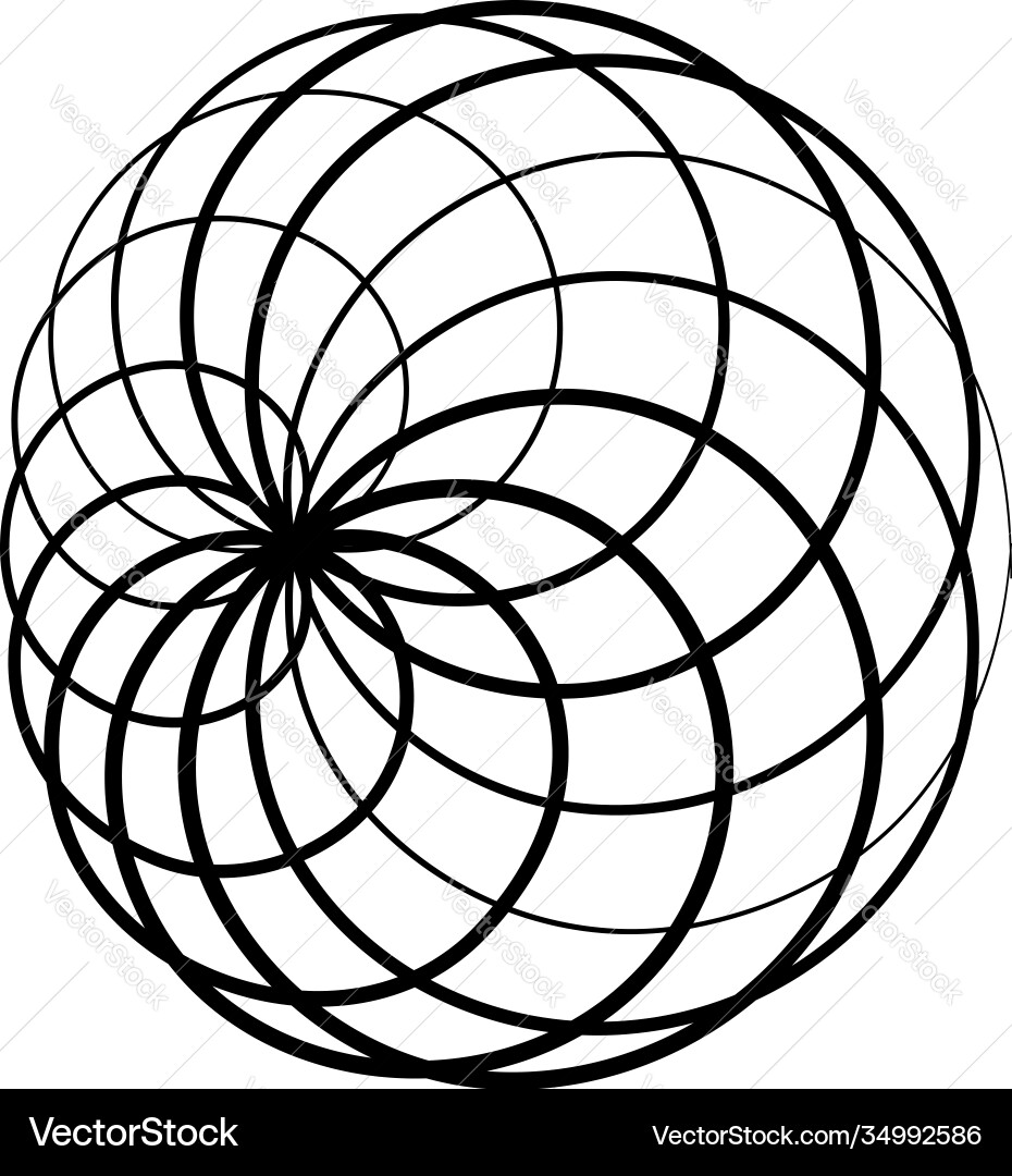Curlicue loop shapes elements Curlicue loop shapes elements vector image