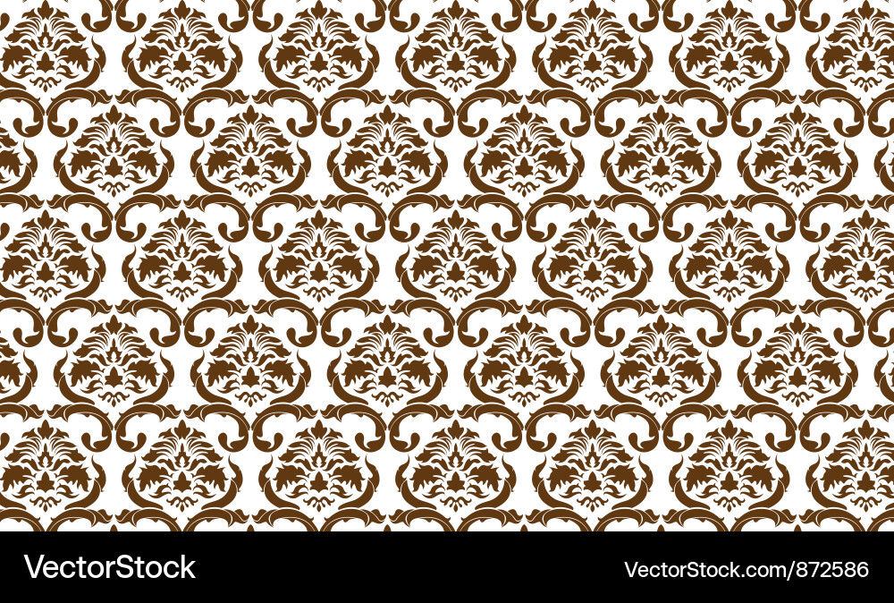 Damask web banner Vector Image
