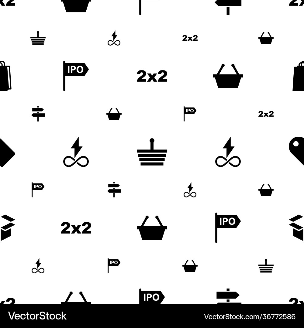 Empty icons pattern seamless white background Empty icons pattern seamless white background Vector Image