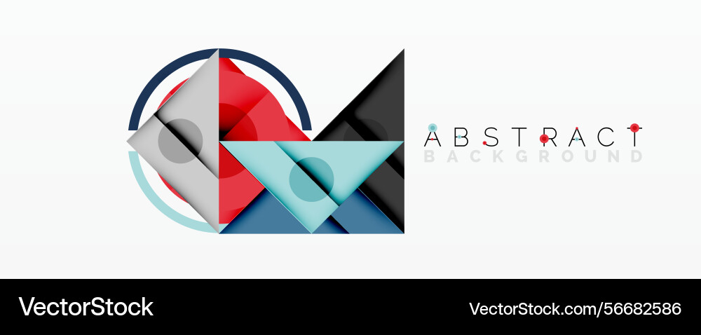 Geometric shapes overlap creating modern abstract Vector Image
