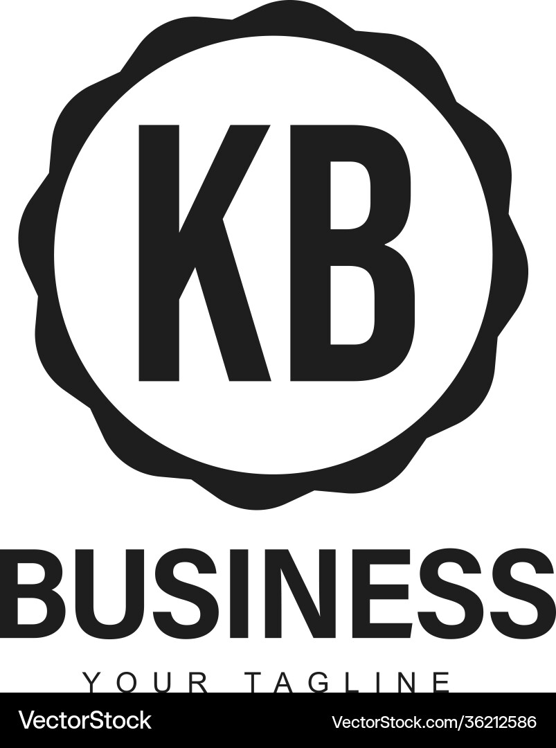 Kb initial a logo design with abstract style Kb initial a logo design with abstract style vector image