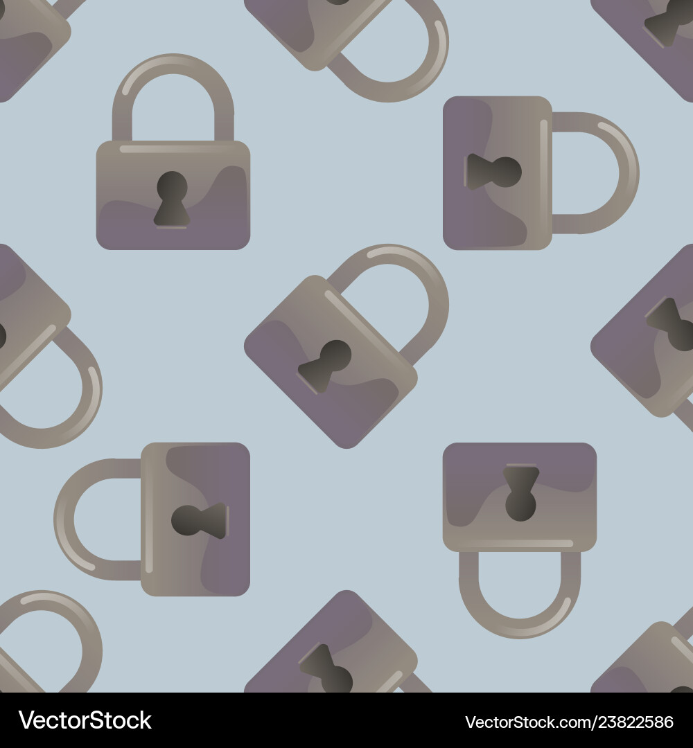 Lock seamless pattern Lock seamless pattern vector image