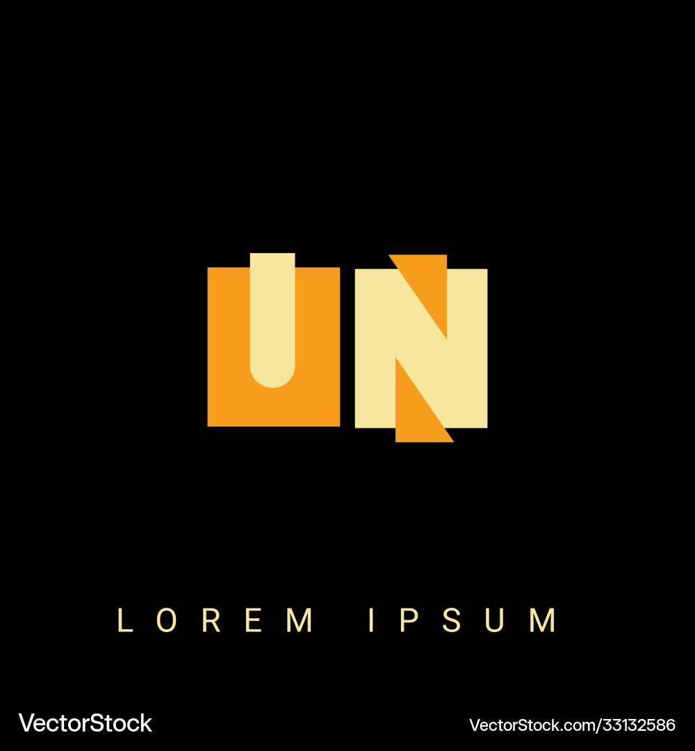 Modern Initial Logo - Shape & Style vector image