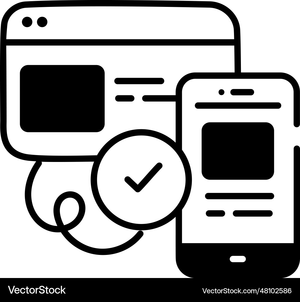 Responsive testing Vector Image