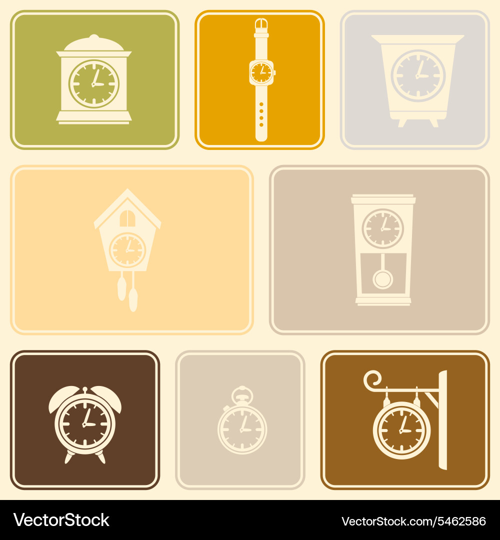 Seamless background with clock vector image