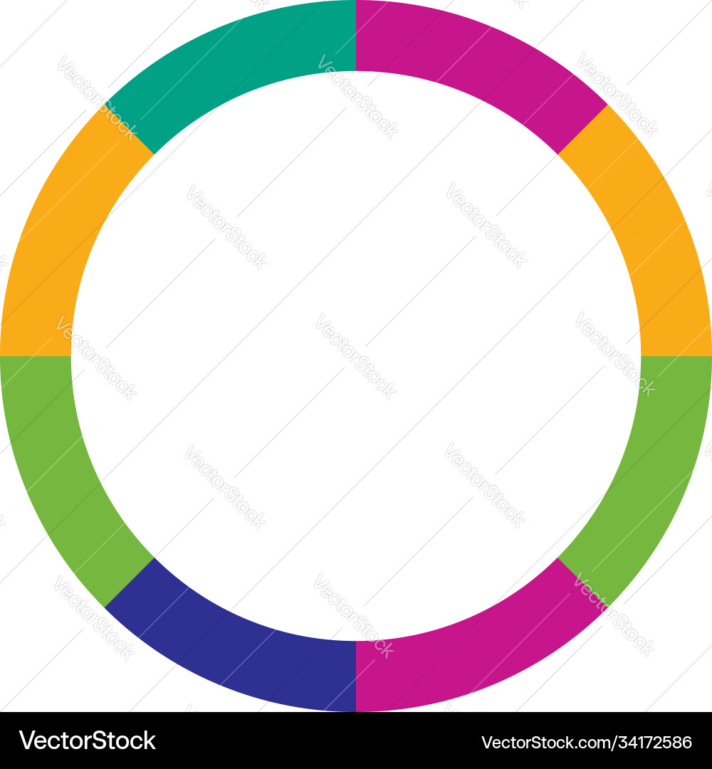 Segmented circles from 2 to 20 parts circular Segmented circles from 2 to 20 parts circular vector image