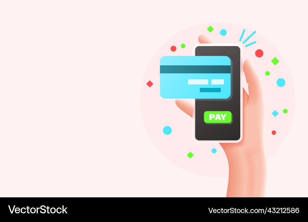 Smartphone in Hand Zahlung per Kreditkarte wenn Smartphone in Hand Zahlung per Kreditkarte wenn vektorbild