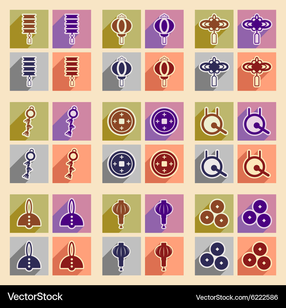 Stylish assembly icons of japanese attributes Vector Image