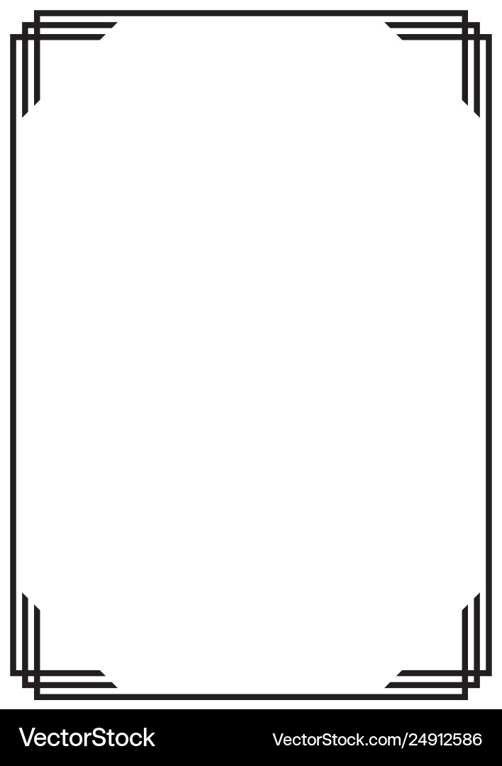 Vintage A4 Page Border - Retro Style vector image