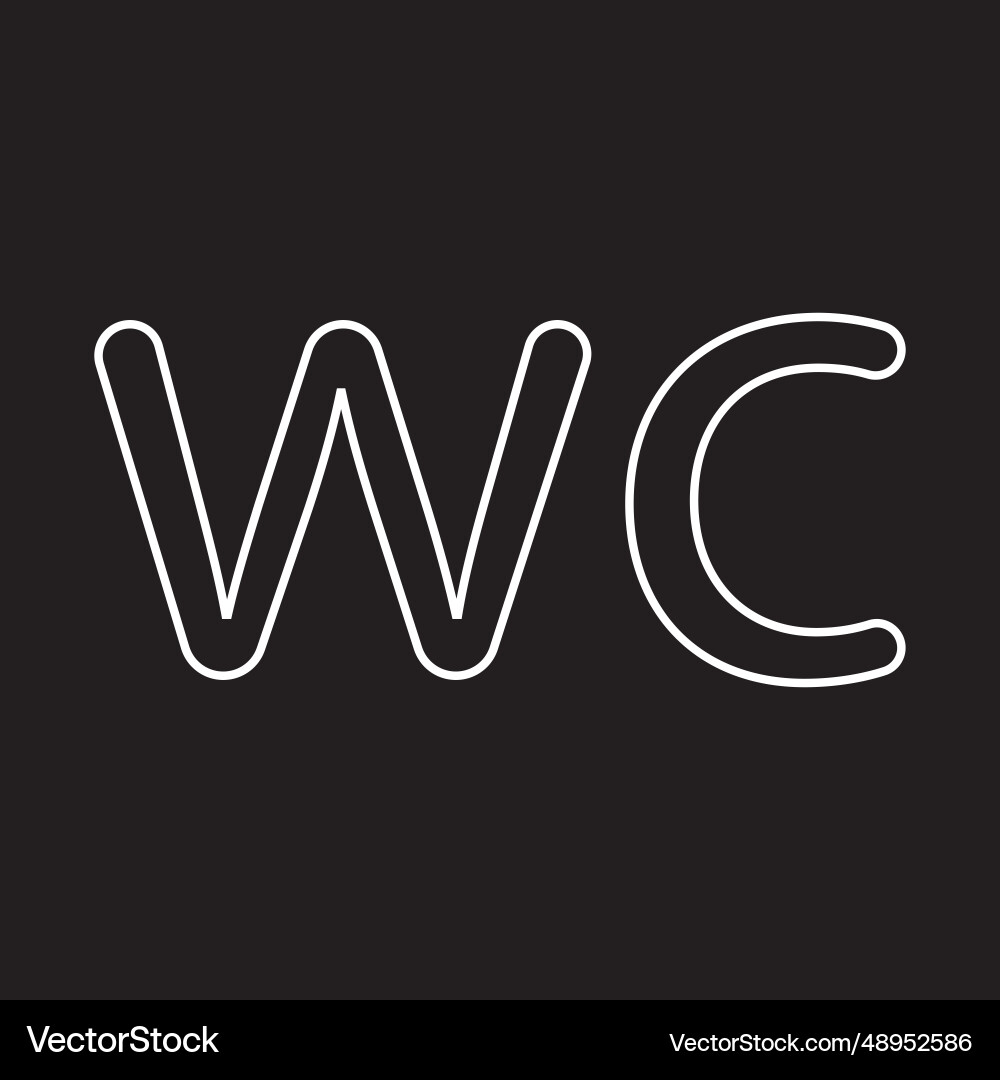 Wc line icon Wc line icon Vector Image