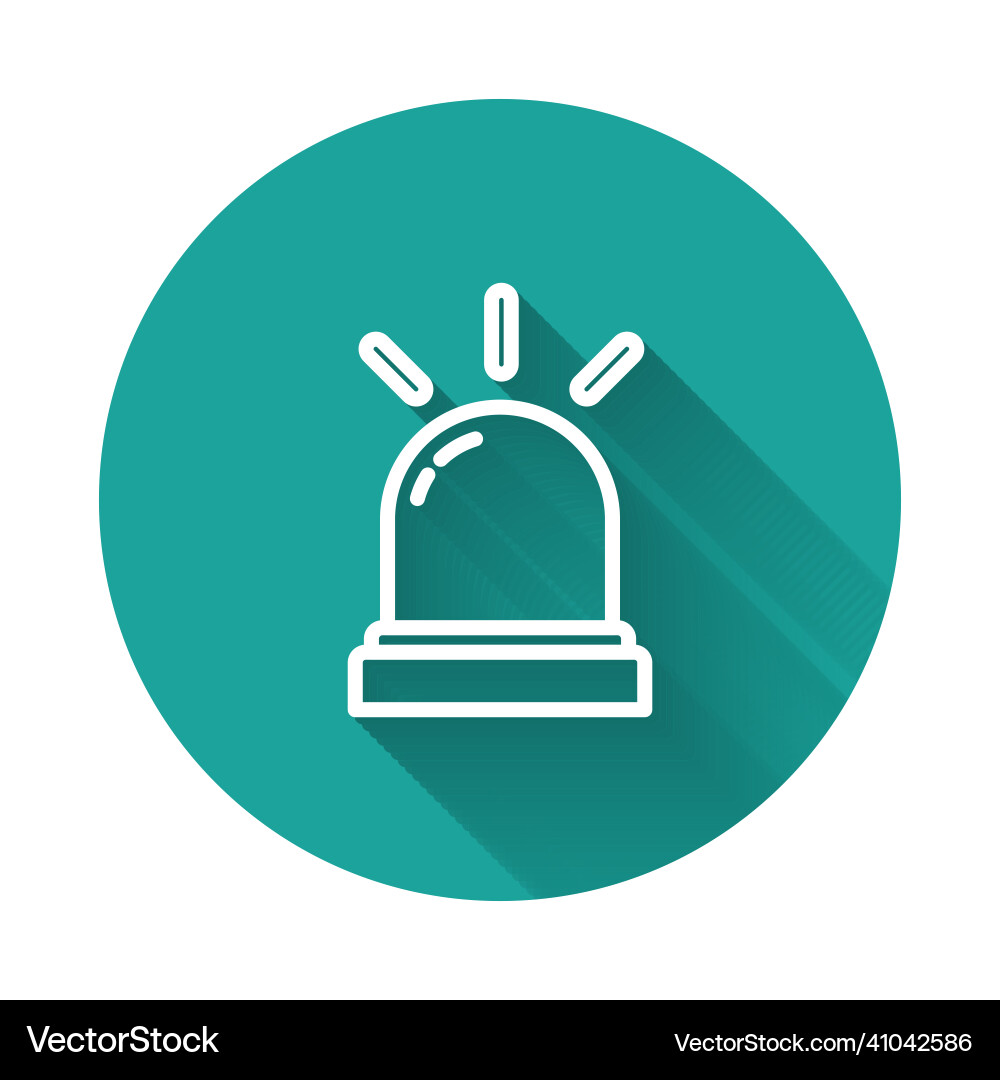 White line motion sensor icon isolated with long White line motion sensor icon isolated with long vector image