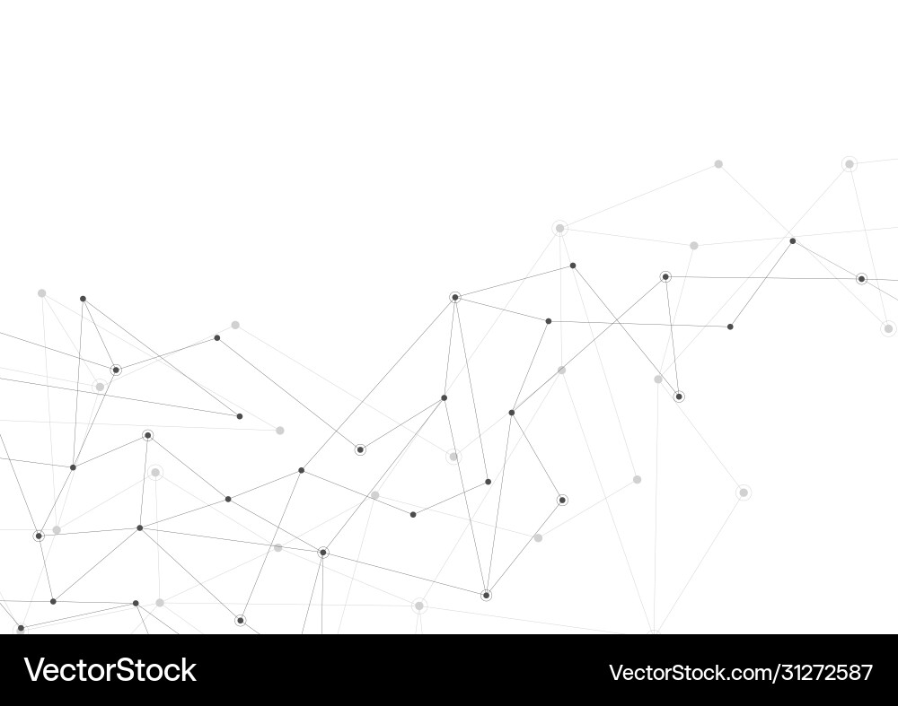 Abstract connection background with lines and dots Vector Image