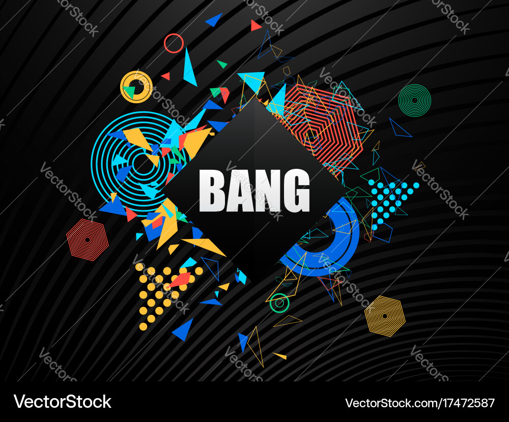 Abstract geometric pattern template design vector image