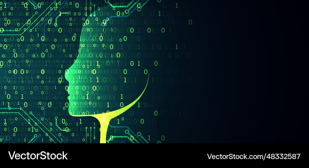 Artificial intelligence technical background Artificial intelligence technical background vector image