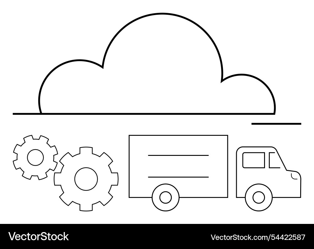 Cloud computing and logistics integration Vector Image