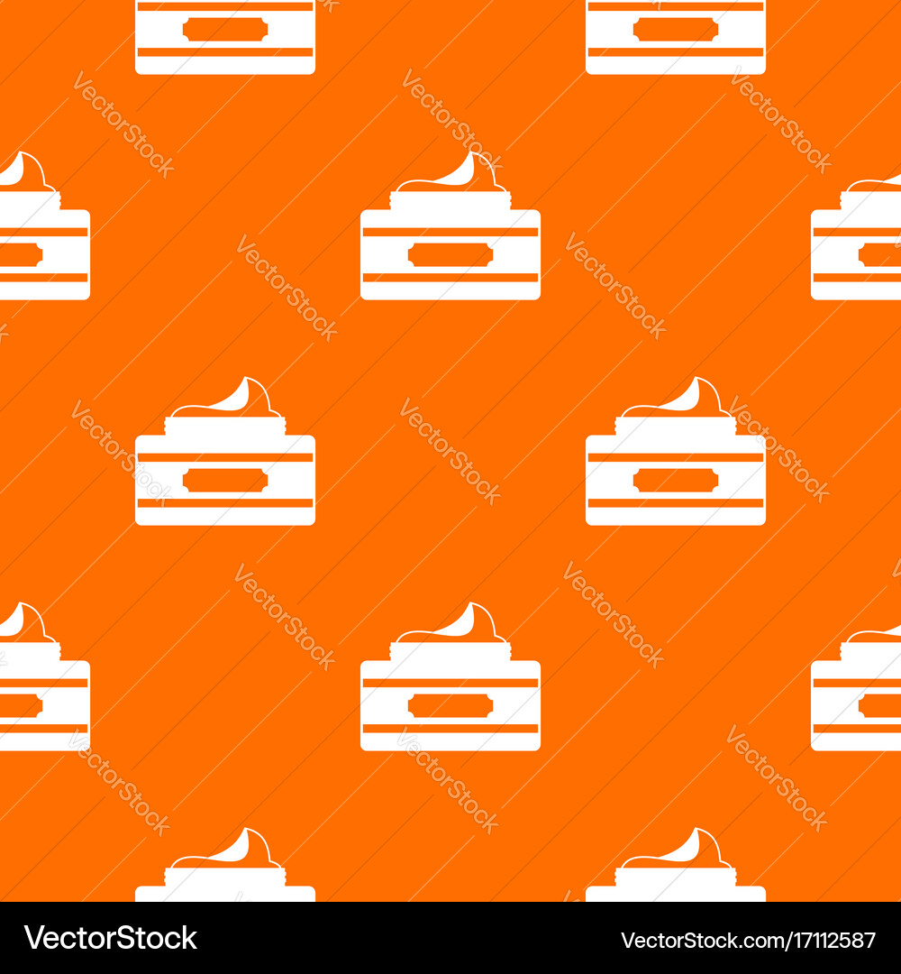 Cream container pattern seamless Vector Image
