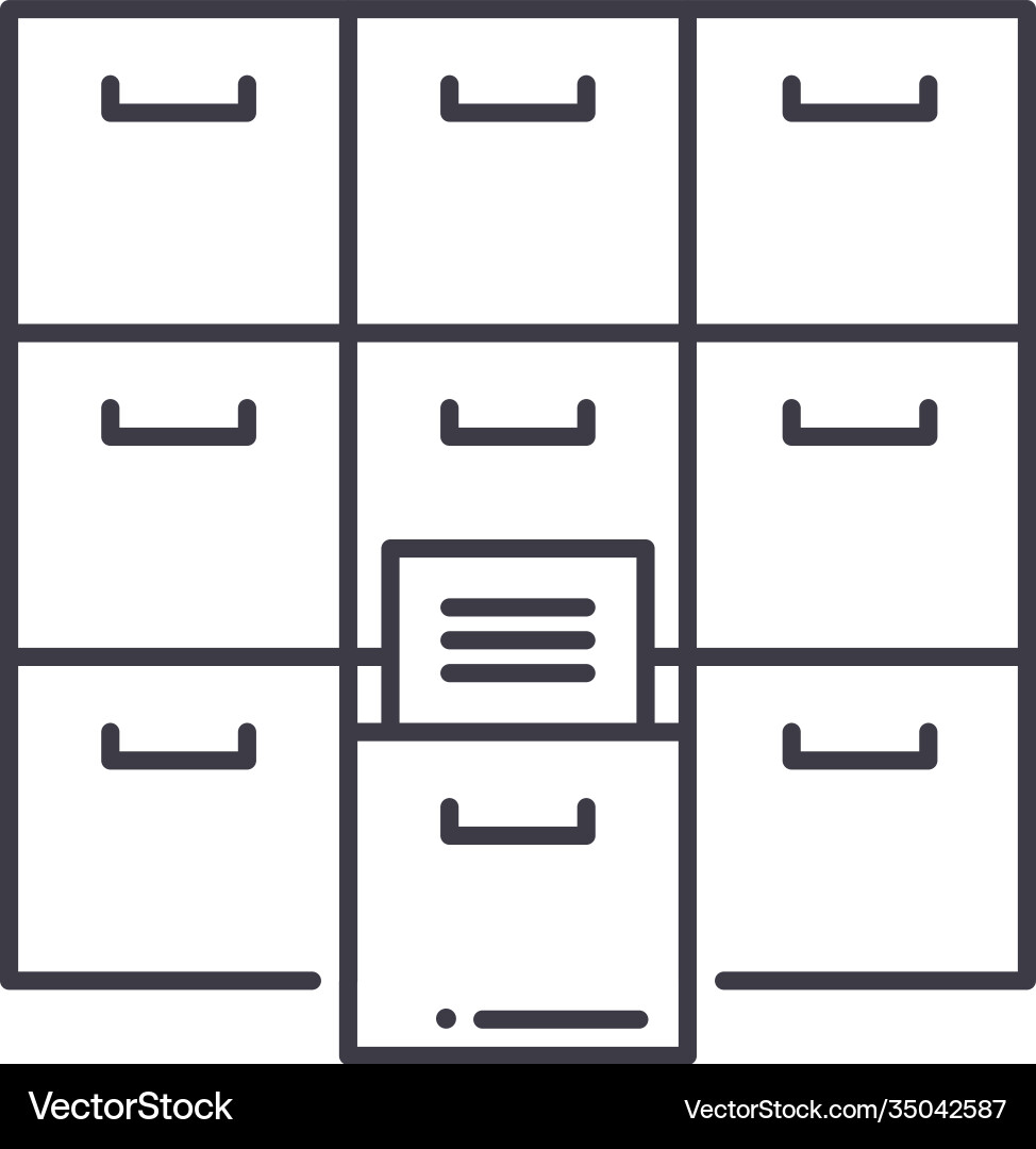 File labrary icon linear isolated File labrary icon linear isolated vector image