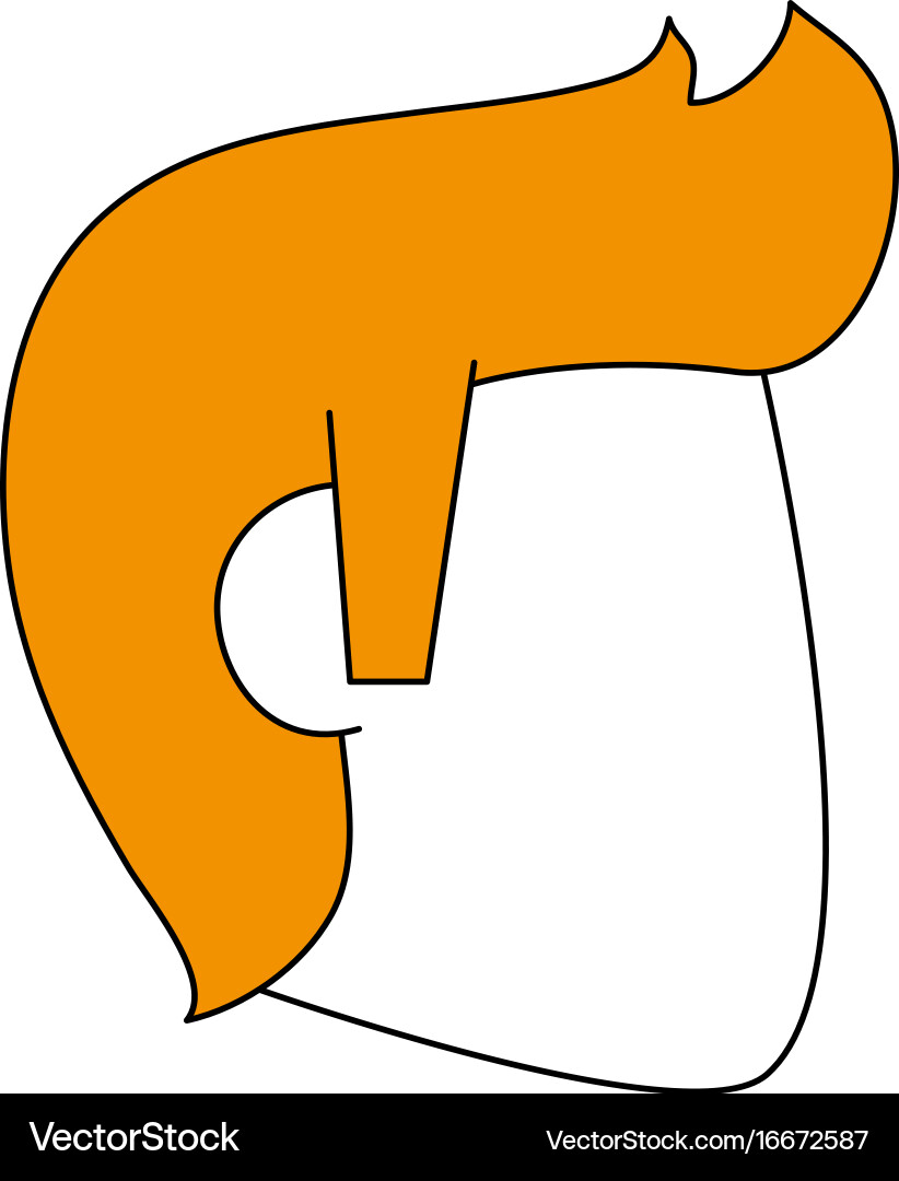 Flat line with hint of color over white background Vector Image