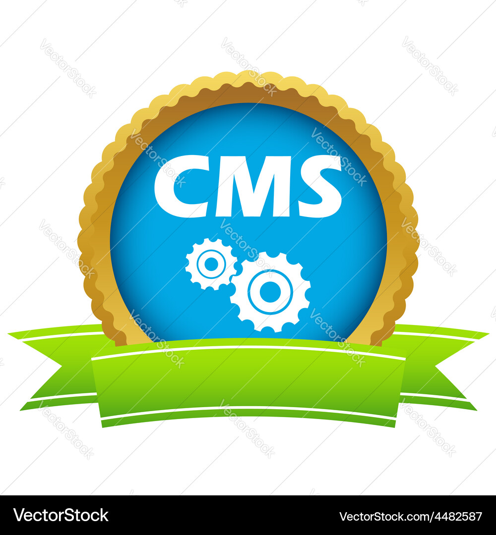 Gold cms logo Vector Image