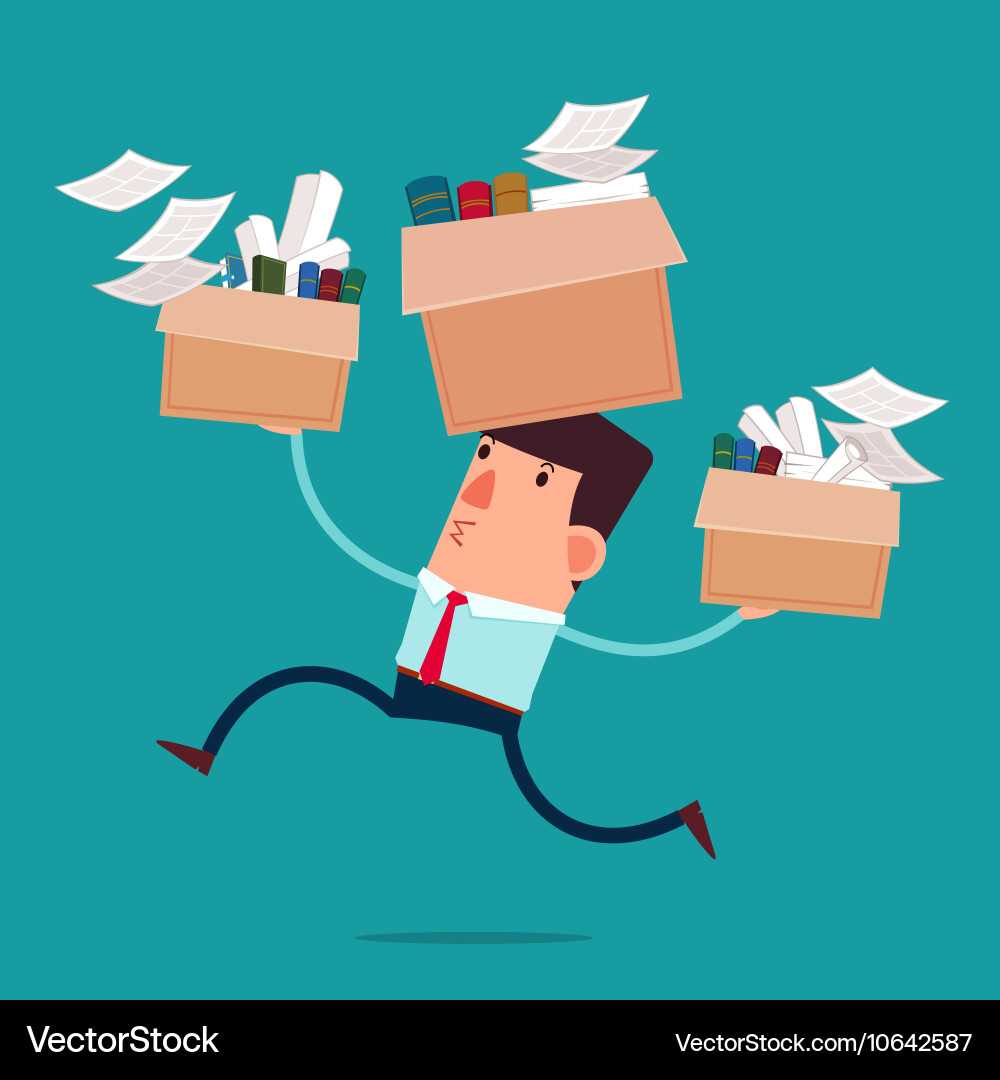 Moving to New Office – Royalty-Free Vector | VectorStock, image size:1000x1080