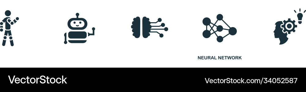 Neural Network Icon - AI Concept vector image