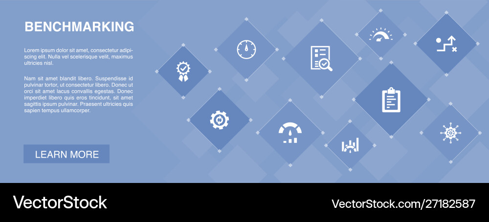 Performance Benchmarking Icons vector image