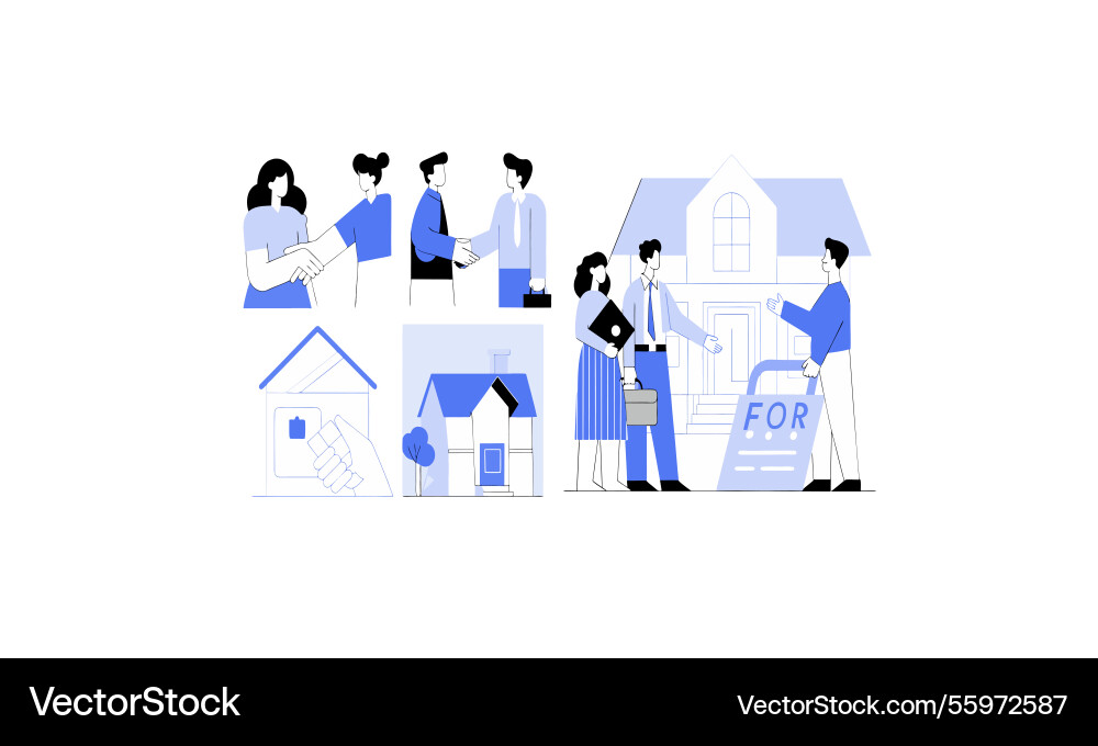 Print acquiring mortgage isolated cartoon Print acquiring mortgage isolated cartoon vector image