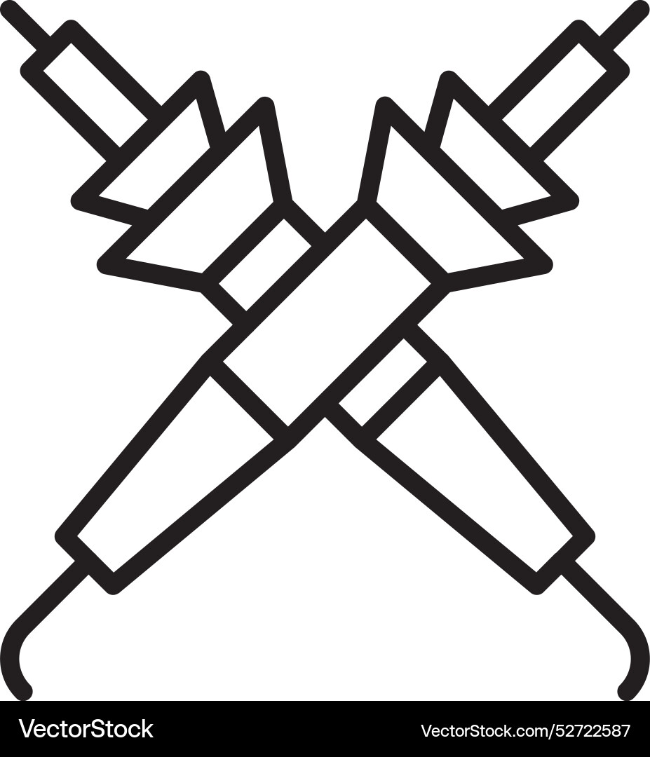 Pyrography line icon design Vector Image