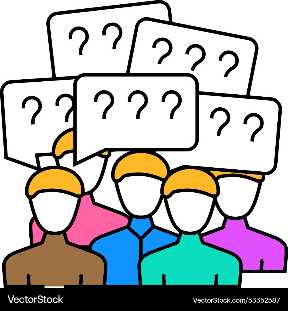 Qa session icon color Qa session icon color vector image