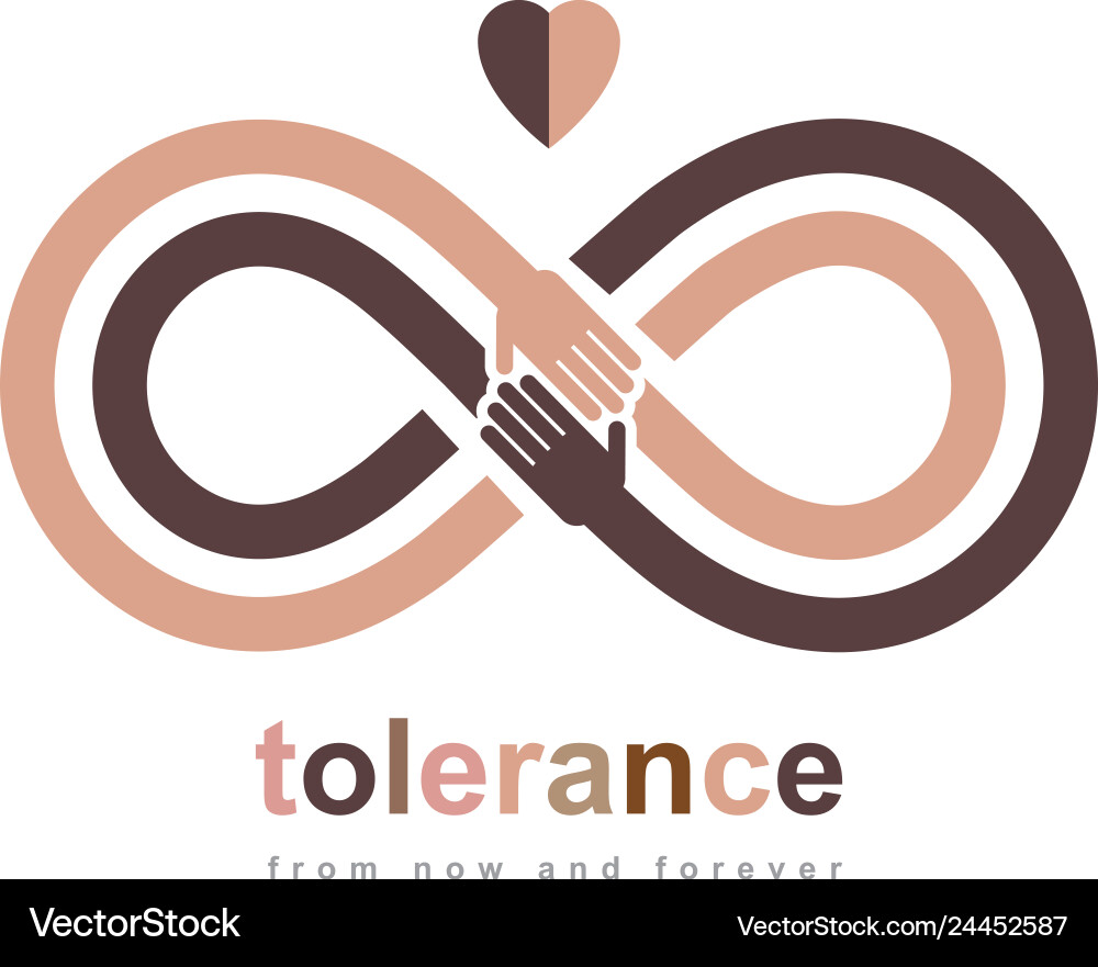Racial tolerance conceptual symbol martin luther Racial tolerance conceptual symbol martin luther vector image