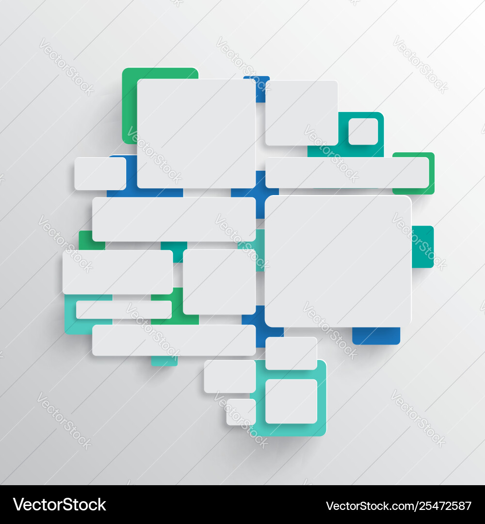 Rounded shape with shadow and colorful circle Vector Image