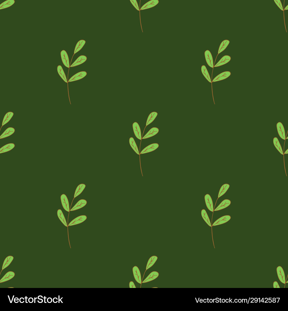 Seamless pattern with spring and summer twigs4 Seamless pattern with spring and summer twigs4 vector image