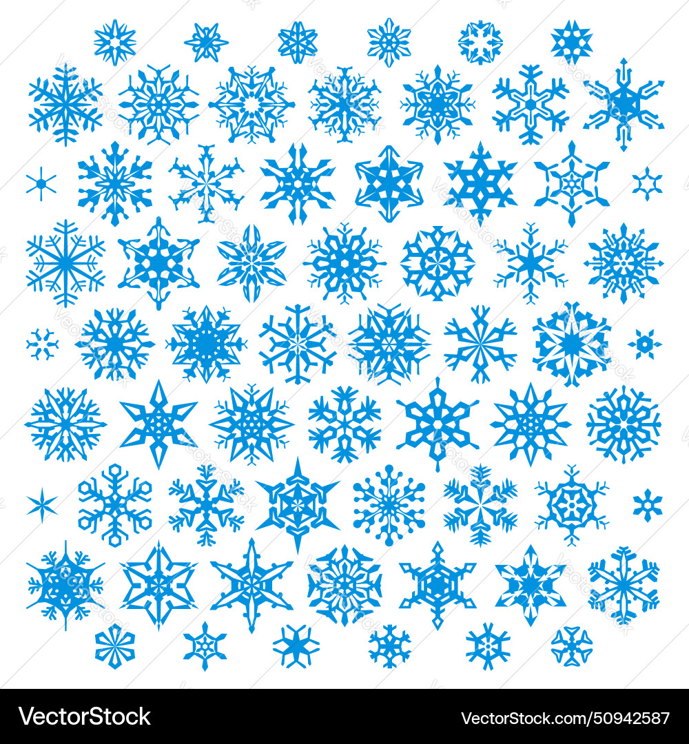Snowflakes set Royalty Free Vector Image - VectorStock