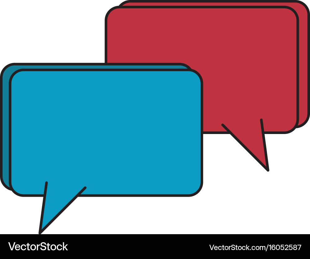 Speech bubble message icon Vector Image