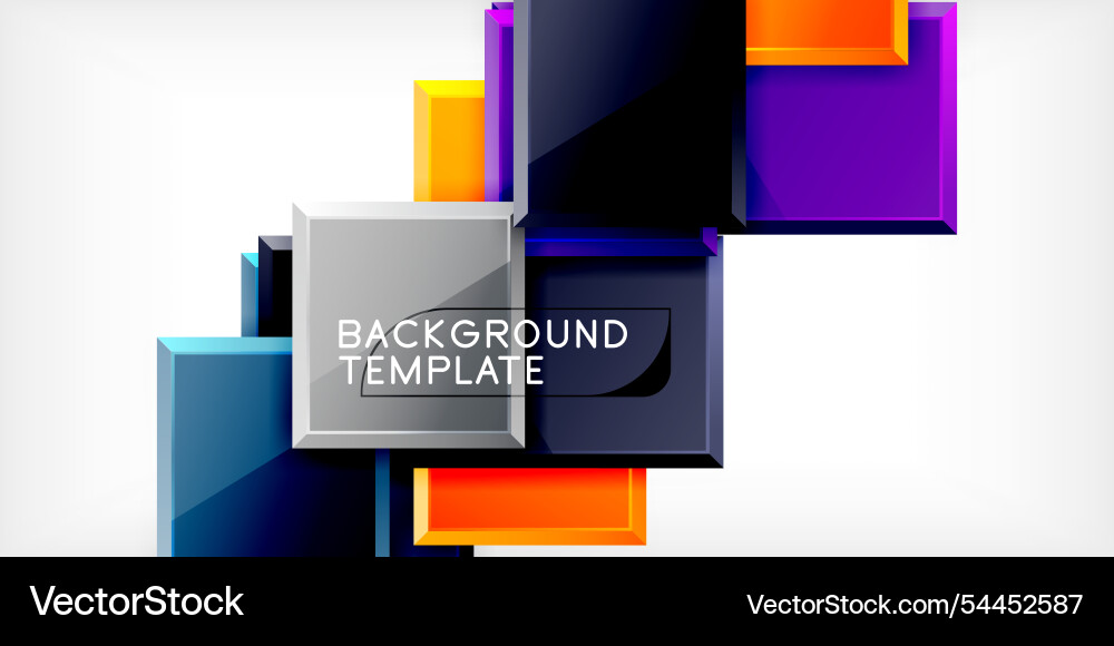 Square shape color abstract geometry Square shape color abstract geometry Vector Image