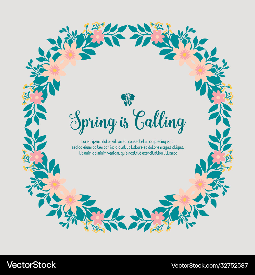 Unique shape spring calling card template Unique shape spring calling card template Vector Image